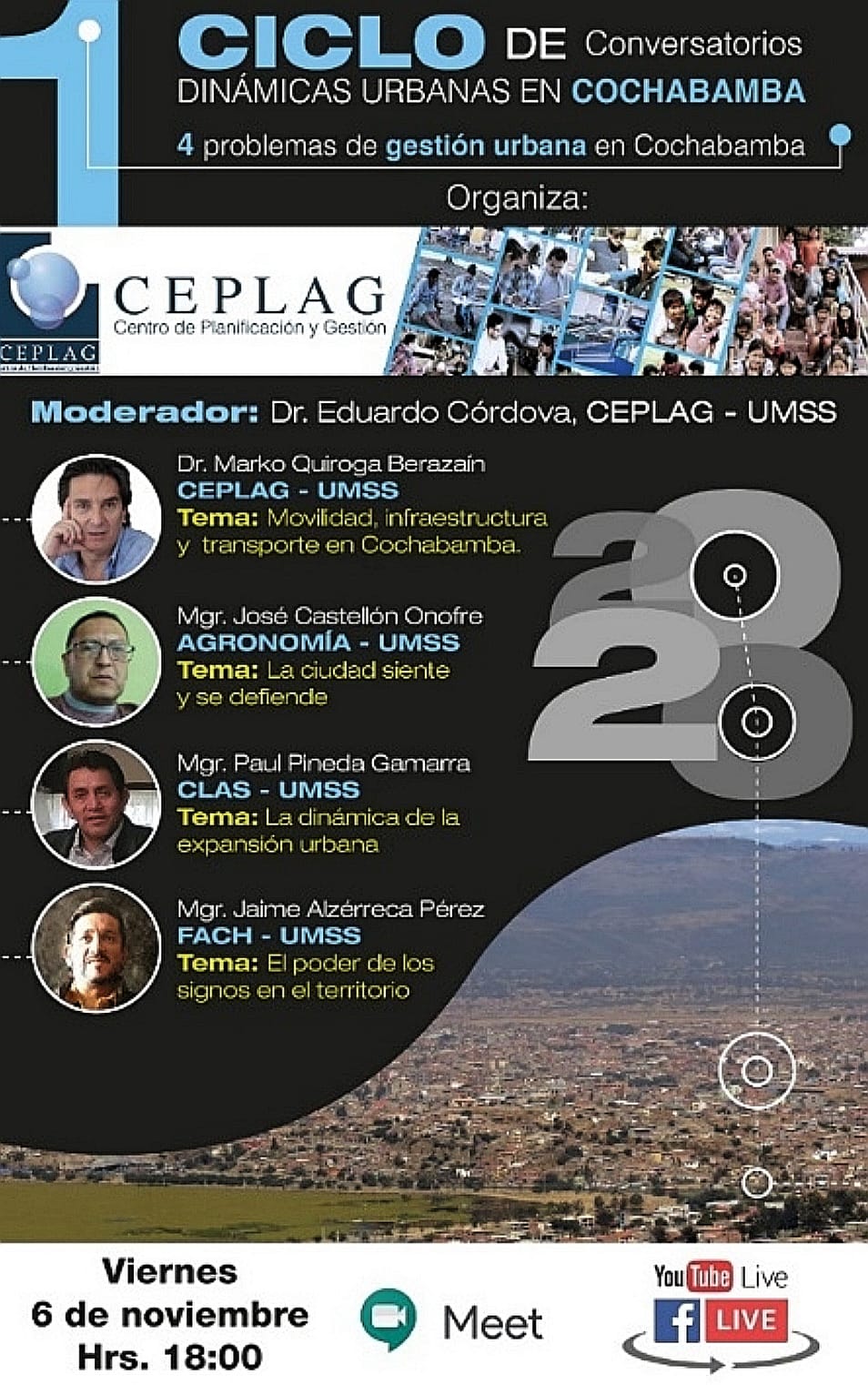 Ciclo de Conversatorios: Dinámicas Urbanas en Cochabamba